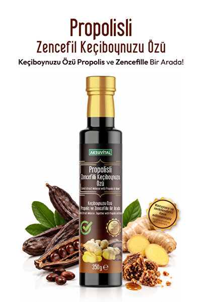Aksu Vital Propolisli Zencefilli Keçiboynuzu Özü 350 gr Propolis Zencefil Içe...