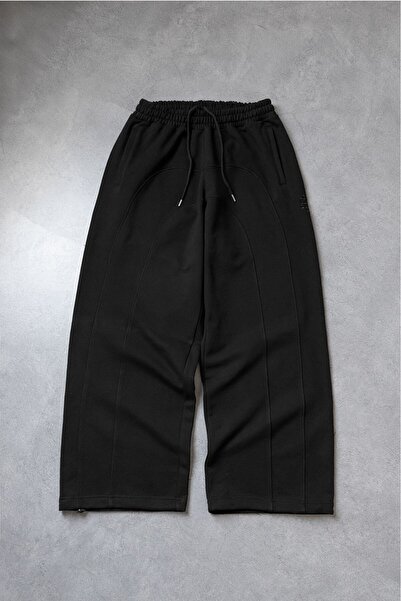 Crupt Studio Gravity Black Super Baggy Men's Sweatpants with Stoppers