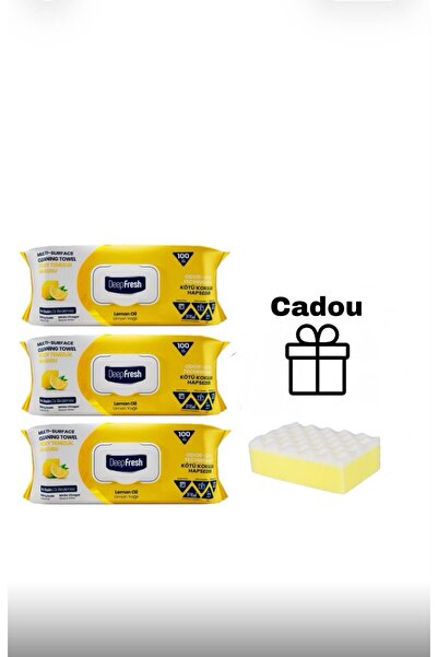 Deep Fresh Servetele umede pentru multisuprafete cu lamaie, bicarbonat si ote...