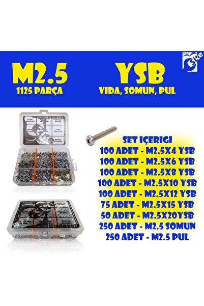 Site Hırdavat 1125 Parça M2.5 YSB Vida Seti
