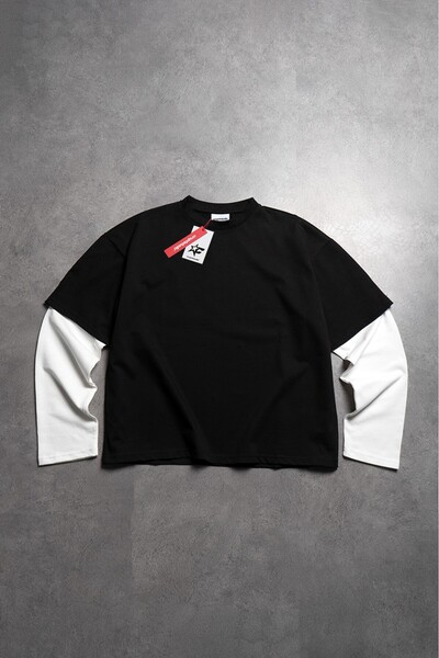 Crupt Studio Phantom Double Sleeve Uzun Kollu Crop Erkek Tişört