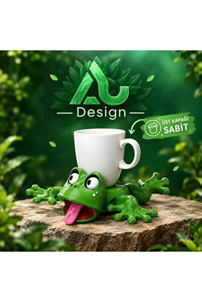 AU Design Şaşkın Kurbağa Bardak Tutucu – Şaşkın kurbağa Hediyelik Bardak Stan...