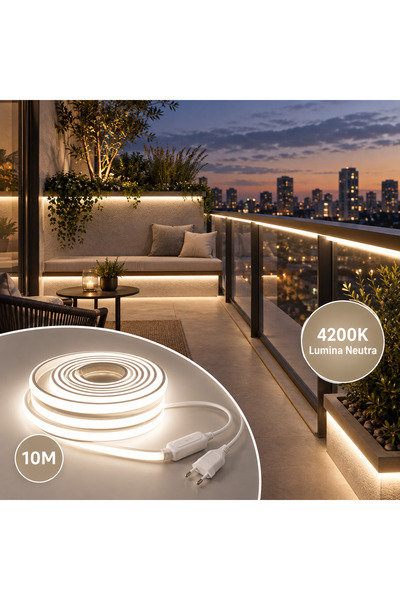 proled Ταινία LED COB 220V 10μ, Ουδέτερο Λευκό Φως 4200K, 10W/μ, 1000lm/μ, Πρ...