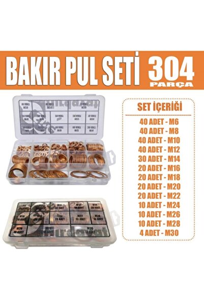 Site Hırdavat 304 Parça Bakır Pul Seti