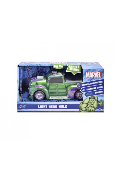 Evelise JADA MARVEL LIGHT HERO HULK CAR WITH SOUNDS AND LIGHTS 1:32 SCALE