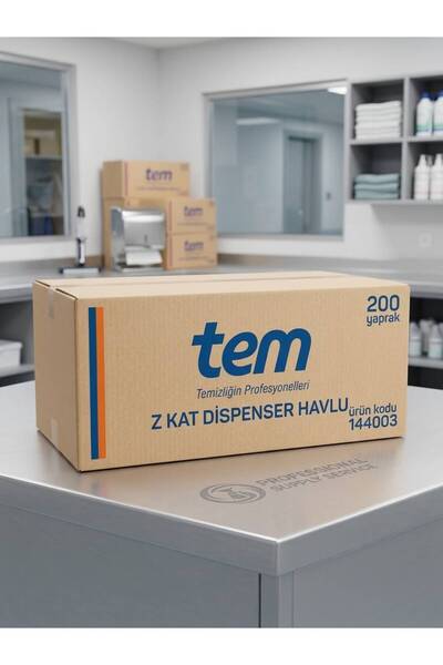 TEM Z Katlama Dispenser Havlu Peçete 12 Paket 200'Lü 2.400 Yaprak