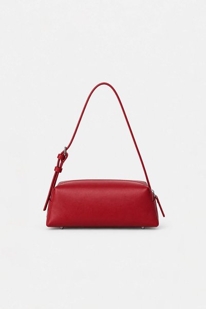 Suud Collection Red Petit Mervie Baguette Bag