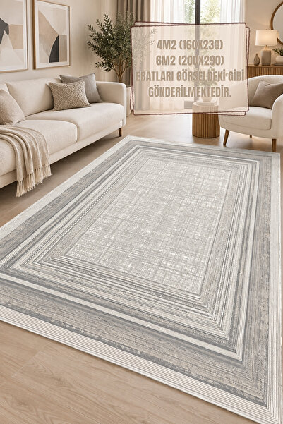 ünalcarpet 4 Metrekare - 6 Metrekare Bambu Tarz Modern Dokuma Salon Oturma Od...