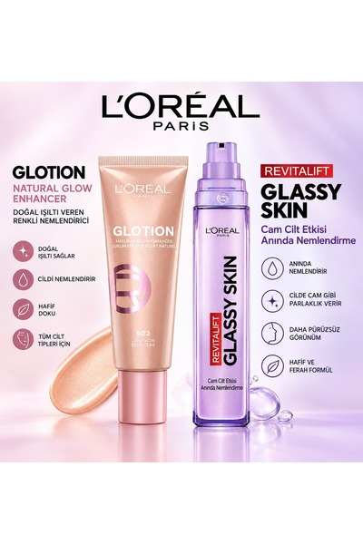 L'Oreal Paris Işıltılı Nemlnedirici Revitalift Filler Glassy Skin Cam Cilt Et...