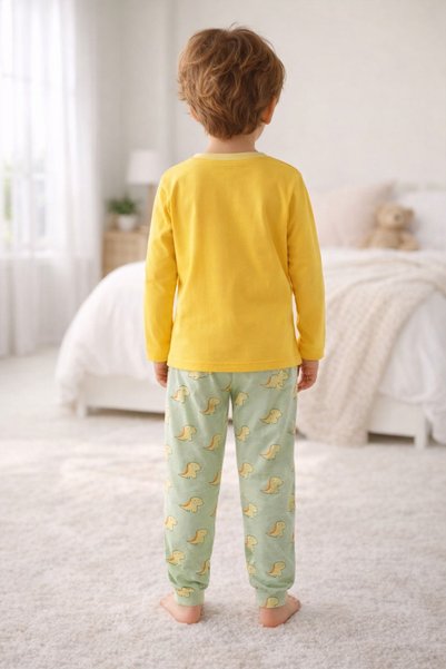 aden kids bumbac 100% set de pijamale subțiri cu mânecă lungă pentru copii
