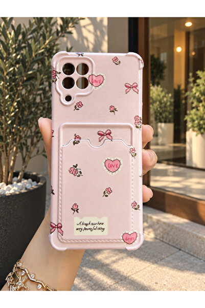 OVADA SAMSUNG GALAXY A22 Uyumlu Kamera Korumalı Kartlıklı Baskılı Darbe Emici...