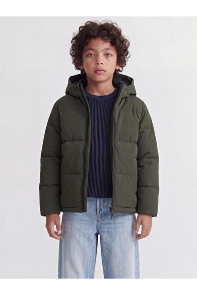 Jack & Jones Μπουφάν αγόρι puffer 12303956 "Galaxy" χακί rosin