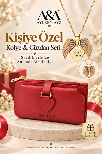 Ayleen Ayz İsme Özel Kadın Cüzdan Cüzdan Aksesuar Kartlık Telefon Bölmeli Kol...