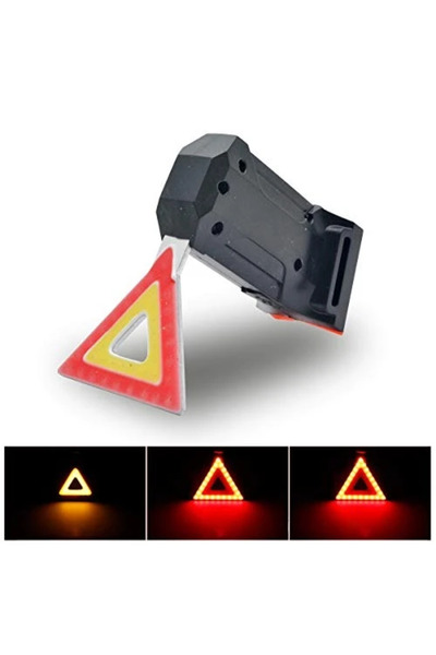 PRİZE Mini Stop LED Bicicleta Semnalizare TRIUNGI Incarcare USB
