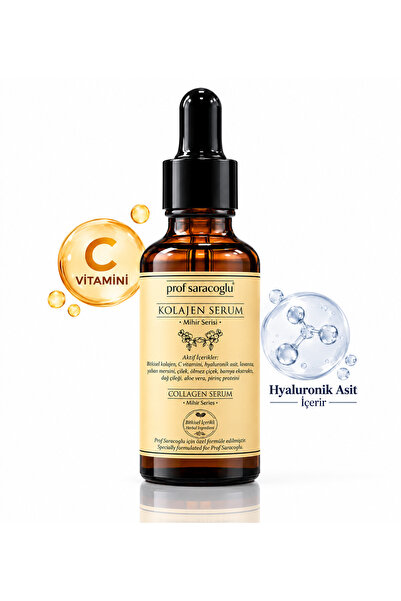 prof saracoğlu Bitkisel İçerikli Kolajen Serum 30 ml - C Vitamini ve Hyaluron...