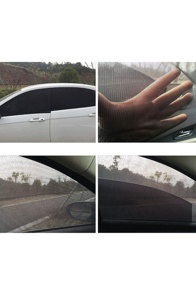 Tai Set 2 Parasolar auto elastic din plasa negru