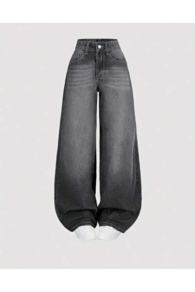 J&KSTORES Baggy Salaş Pocket Bol Paça Retro Görünümlü Jean Pantolon
