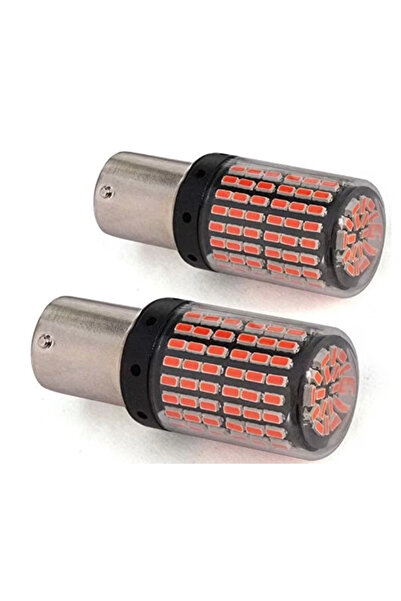 Ruan Set de 2 becuri LED Canbus 1156 Roșu de poziție BA15S P21W 144 LED-uri