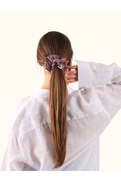 Alba Rosy Vegan İpek (%100 Cupro) Scrunchie - Saç Kırılma Karşıtı, İz Yapmayan Lüks Saç Tokası