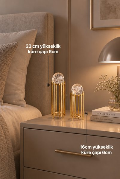 mba decor metal bending art Ikili Gold Dekoratif Obje Dekorasyon Ofis Konsol Zigon Paslanmaz Metal 6 Cm Köpüklü Kristal