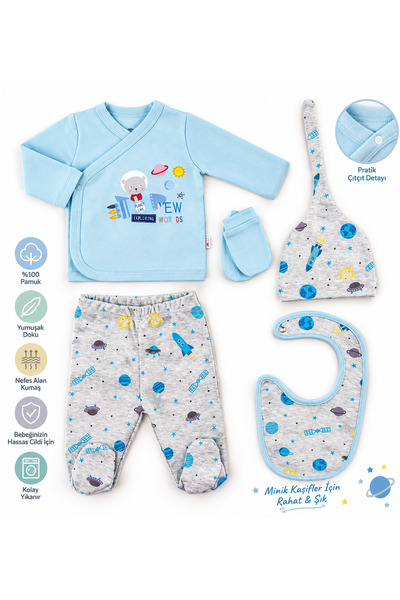 %100 ORGANİK BEBEK 5 Lİ HASTANE SETİ