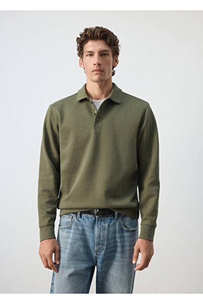 MANGO Man Regular fit polo yaka sweatshirt