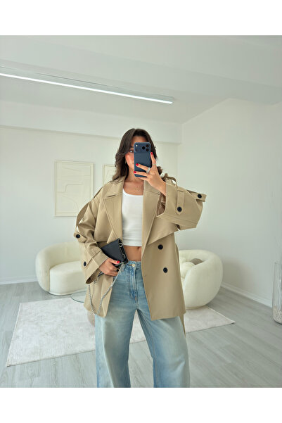 LUUNA STORE OVERSIZE TRENÇKOT - CAMEL