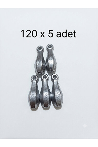 Standart 120 gram armut modeli olta kurşunu 5'li paket 5 x 120 toplam 600 gram