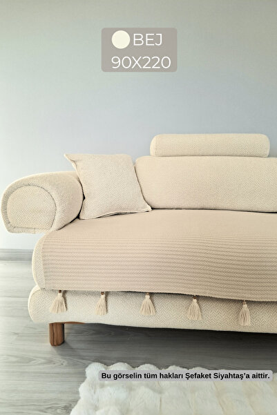 Generic Brand Home Sofa Cover, Tasseled Sofa Bed Cover, 200 x 95 cm