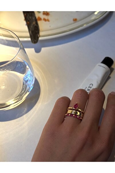 MBACOLLECTION 14K Zirkon taş yüzük