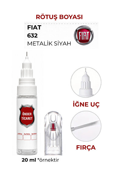 Önder Ticaret Fiat 632 Metalik Siyah Rötuş Boyası Linea Tipo Punto Panda Fior...