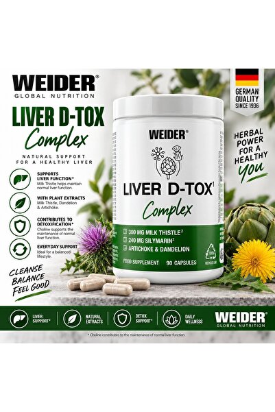 Weider Liver Detox Herbal Support 90 caps