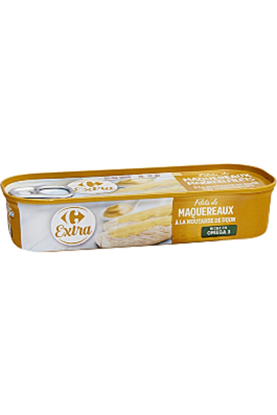 Carrefour Extra Fileuri de macrou cu muștar Dijon, 169g