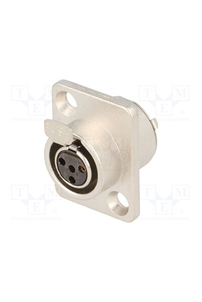 OEM Conector XLR mini AMPHENOL AG4FCRV, soclu, mamă, PIN 4, lipire, 5A, 0,5mm2