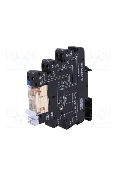 OEM Releu interfaţă WEIDMÜLLER TRS-24VDC-2CO, Ubobină 24VDC, DPDT, 8A, Uîntre...