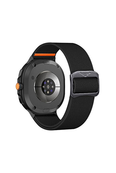OEM Samsung Galaxy Watch 8 40mm/44mm Watch 8 Classic 46mm Λουράκι Νάιλον Μαύρο