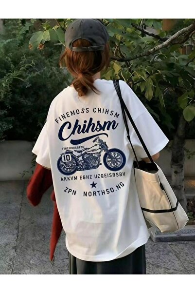LELVANİ Finemoss Chihsm Motor Printed Crewneck T-Shirt