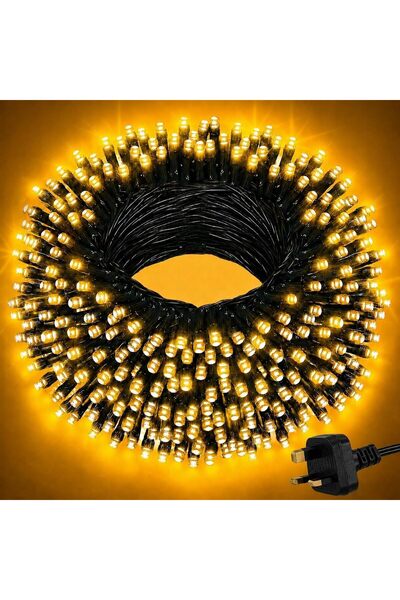Generic Christmas Decorations, 25m 250 LED Christmas Tree lights, Warm White ...