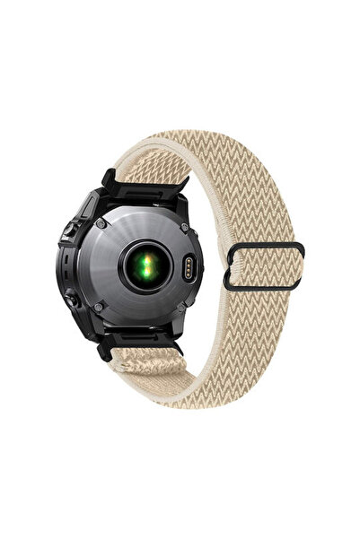 OEM Υφασμάτινο Μπεζ Λουράκι (Fenix 5 / 5 Plus / 6 / 6 Pro / 7 / 7 Pro / 8 / E...