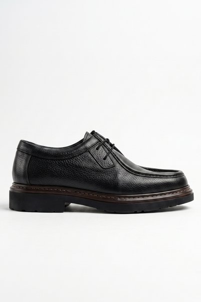 LUSIVE 100% Genuine Leather Black Casual Comfortable Classic Men's Shoes Luass30Al0060
