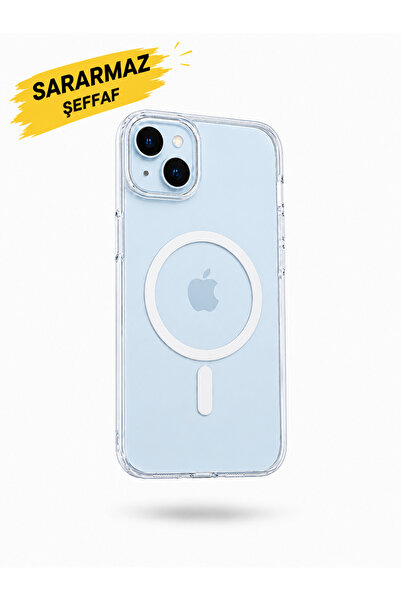 iPhone 15 şeffaf sararmaz MagSafe özellikle kılıf
