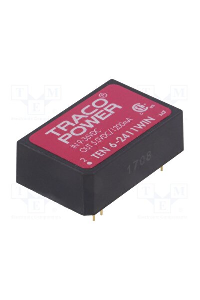 OEM Convertor DC/DC TRACO POWER TEN6-2411WIN, 6W, Intrare 9÷36VDC, Ieșire 5VD...