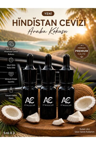 Atmoscartr Araba Kokusu Hindistan Cevizi Kokusu 3'LÜ SET