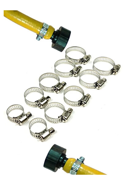 mucit home Metal Kelepçe Seti 10 Adet Hortum Boru Sıkma Kelepçesi 18-20-23-25-27 mm