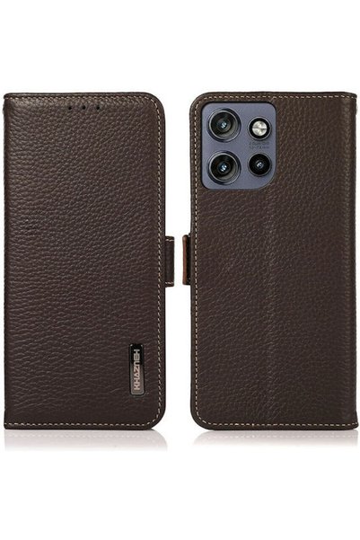 OEM Khazneh Πλευρικό Μαγνητικό Πορτοφόλι Καφέ (Motorola Edge 50 Neo)