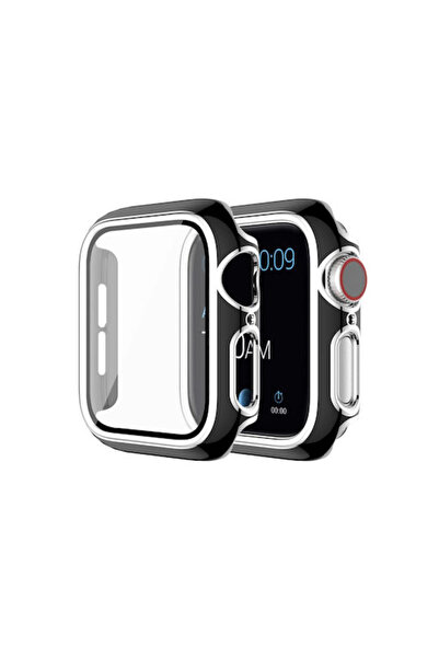 ENKAY Πλαστική θήκη με γυαλί σε μαύρο χρώμα για Apple Watch SE, SE2, SE3 - 44mm