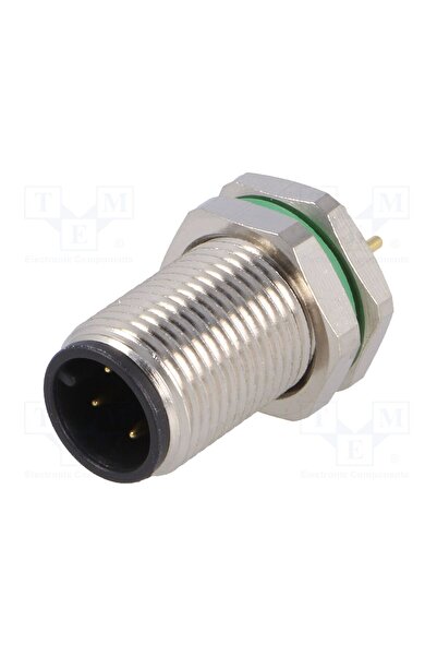 OEM Conector M12 BULGIN MBNI12RPM04APCM12, soclu, PIN 4, tată, 250V, drept, I...
