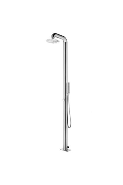 vidaxl Duș de grădină, 225 cm, oțel inoxidabil