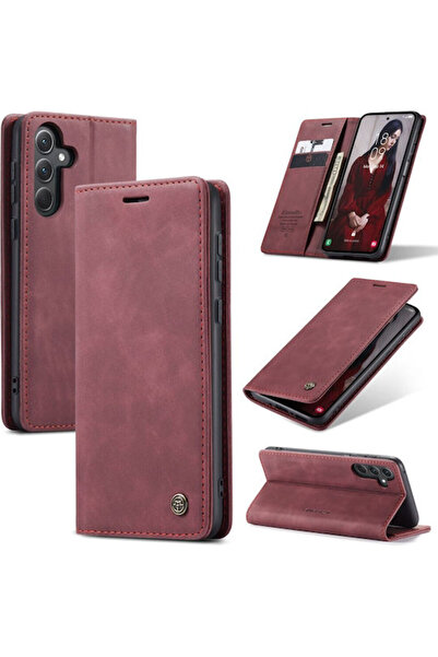 OEM Caseme 013 Ρετρό Θήκη Βιβλίου Μπορντό (Galaxy A36)