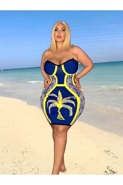 Sheya Mini dress, blue - 2XL